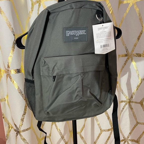 NWT East West Charcoal Book-bag - Picture 2 of 3